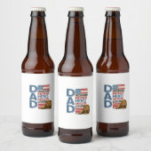 Amerikaanse Vlag Papa Leeuw Patriottisch Bier Etiket (Flessen)