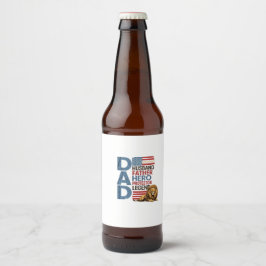 Amerikaanse Vlag Papa Leeuw Patriottisch Bier Etiket