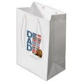 Amerikaanse vlag Papa Leeuw Patriottisch Medium Cadeauzakje (Voorkant Gekanteld)