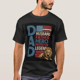 Amerikaanse vlag Papa Leeuw Patriottisch  T-shirt