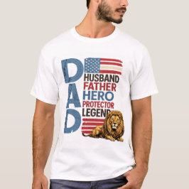 Amerikaanse vlag Papa Leeuw Patriottisch T-shirt