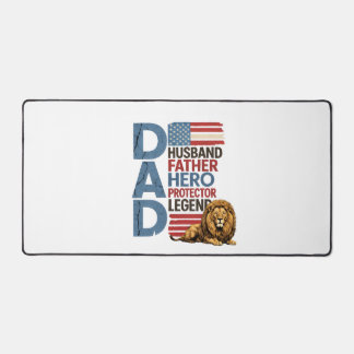 Amerikaanse vlag Papa Leeuw Patriottisch T-shirt Bureaumat