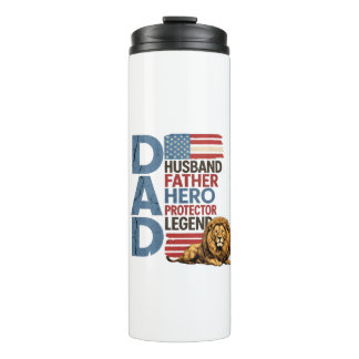 Amerikaanse vlag Papa Leeuw Patriottisch Thermosbeker