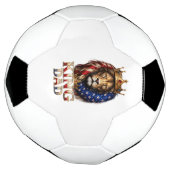 Amerikaanse Vlag Papa Leeuw Voetbal (Gedraaid)
