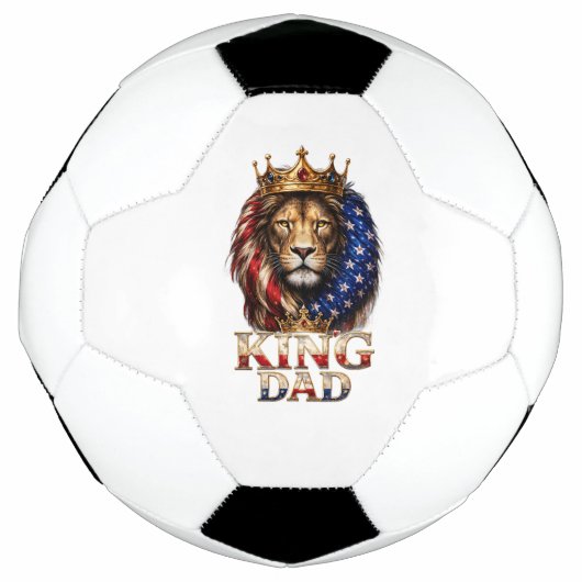 Amerikaanse Vlag Papa Leeuw Voetbal (Voorkant)