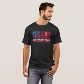 Amerikaanse vlag Papa Vaderdag Raglan Basis T-shirt (Voorkant volledig)