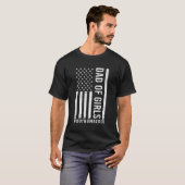 Amerikaanse vlag papa van in de minderheid Vaderda T-shirt (Voorkant volledig)