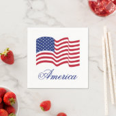 Amerikaanse vlag papier feest zomer servetten (Insitu)