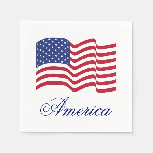 Amerikaanse vlag papier feest zomer servetten (Voorkant)