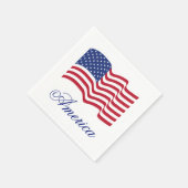 Amerikaanse vlag papier feest zomer servetten (Hoek)