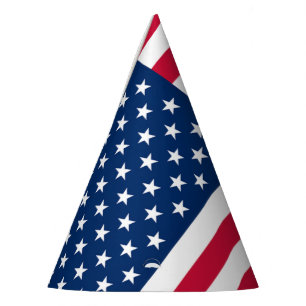 Amerikaanse Vlag Papier Feesthoed Patriottisch Feesthoedjes