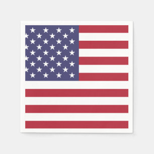 AMERIKAANSE VLAG   PAPIER NAPKIN SERVET