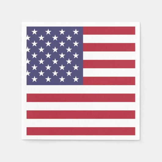AMERIKAANSE VLAG | PAPIER NAPKIN SERVET (Voorkant)