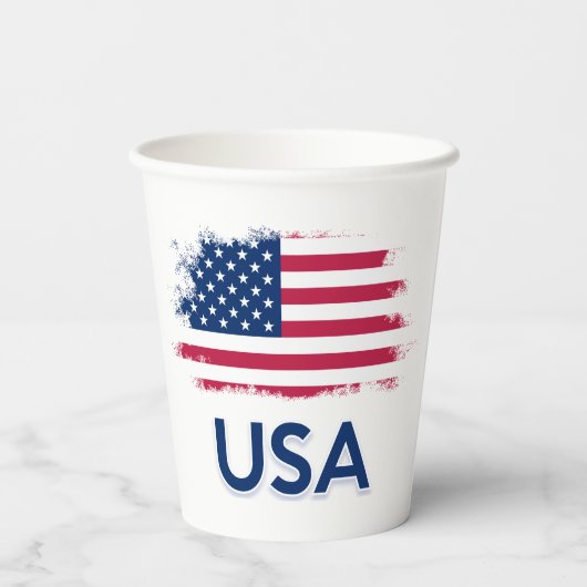 Amerikaanse vlag papieren bekers (Achterkant)