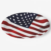 Amerikaanse vlag papieren bordje (Gekanteld)