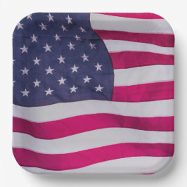 Amerikaanse vlag papieren bordje
