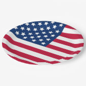 Amerikaanse vlag papieren bordje (Gekanteld)