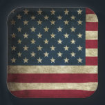 Amerikaanse vlag papieren bordje<br><div class="desc">Grootte en stijl: 9-inch Bord voor vierkante vellen Gooi een spectaculaire partij met volledig aanpasbare papieren borden die bij uw thema passen! Elke set van acht papieren borden is gedrukt op duurzame papieren voorraad en voorzien van uw eigen ontwerpen of foto's. Deze borden zijn perfect voor het serveren van taart,...</div>
