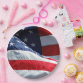 Amerikaanse vlag papieren bordje (Feest)