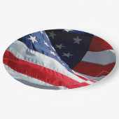 Amerikaanse vlag papieren bordje (Gekanteld)