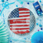 Amerikaanse vlag papieren bordje (Feest)