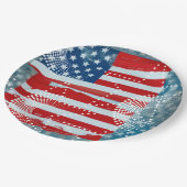 Amerikaanse vlag papieren bordje (Gekanteld)