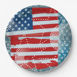 Amerikaanse vlag papieren bordje