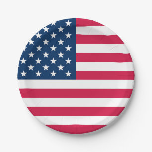 Amerikaanse vlag papieren bordje