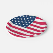 Amerikaanse vlag papieren bordje (Gekanteld)