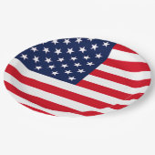 Amerikaanse vlag papieren bordje (Gekanteld)