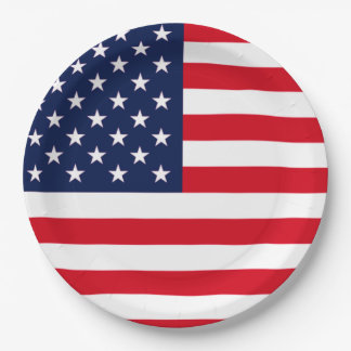 Amerikaanse vlag papieren bordje