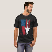 Amerikaanse vlag : pappa 4e juli patriottisch prou t-shirt (Voorkant volledig)