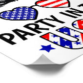 Amerikaanse Vlag Partij in de Verenigde Staten 4 j Poster (Hoek)