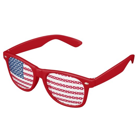 Amerikaanse vlag partij tinten retro zonnebril (Gekanteld)