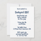 Amerikaanse vlag, partijuitnodiging Kaart (Achterkant)