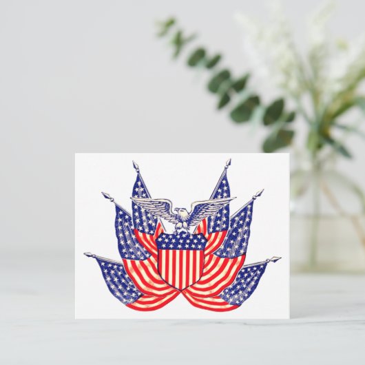 Amerikaanse vlag, partijuitnodiging Kaart (Staand voorkant)