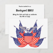  Amerikaanse vlag, partijuitnodiging Kaart (Voorkant / Achterkant)