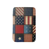 Amerikaanse vlag, patchwork naadloos patroon. badmat (Voorkant Verticaal)