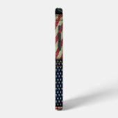 Amerikaanse vlag, patchwork naadloos patroon. iPhone hoesje (Linkerkant)