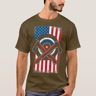 Amerikaanse vlag Patriot Ax Throwing Cool Ax Throw T-shirt