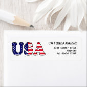 Amerikaanse vlag patriot etiket (Insitu)