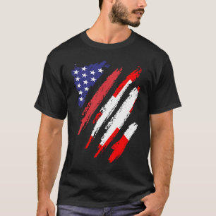 Amerikaanse vlag Patriot Herita T-shirt