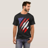 Amerikaanse vlag Patriot Herita T-shirt (Voorkant volledig)