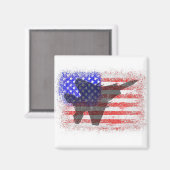 Amerikaanse vlag Patriotic Air Force War Pl Magneet (Voorkant / Achterkant)