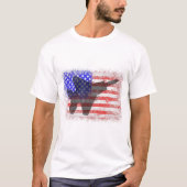 Amerikaanse vlag Patriotic Air Force War Pl T-shirt (Voorkant)
