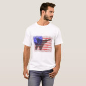 Amerikaanse vlag Patriotic Air Force War Pl T-shirt (Voorkant volledig)