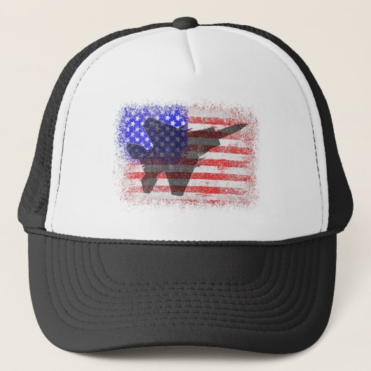 Amerikaanse vlag Patriotic Air Force War Pl Trucker Pet (Voorkant)