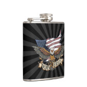 Amerikaanse vlag Patriotic Bald Eagle Geboren vrij Heupfles (Rechts)