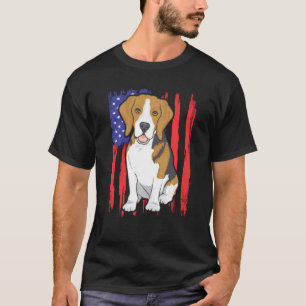 Amerikaanse vlag Patriotic Beagle Dog Animal T-shirt
