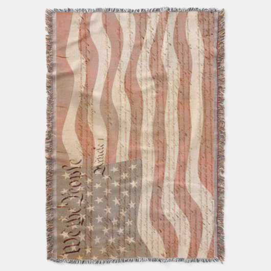 Amerikaanse vlag Patriotic Deken (Voorkant Verticaal)